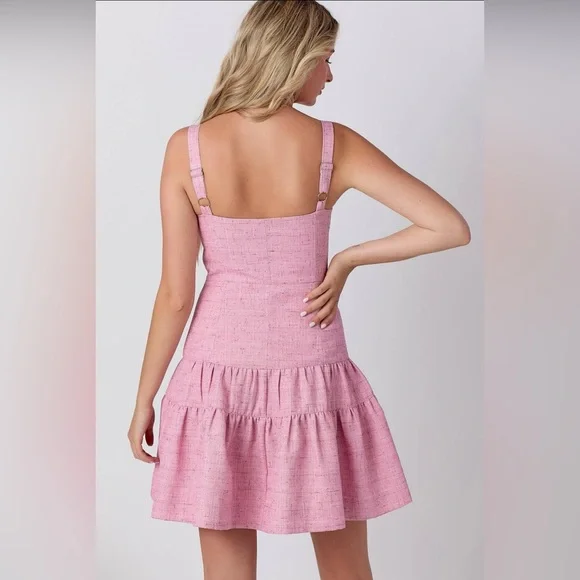 NWT Boutique Cecilia Pink Fit & Flare Mini Dress - Picture 8 of 14